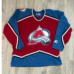 1990's Colorado Avalanche NHL Hockey Jersey Made by Starter Sz L
